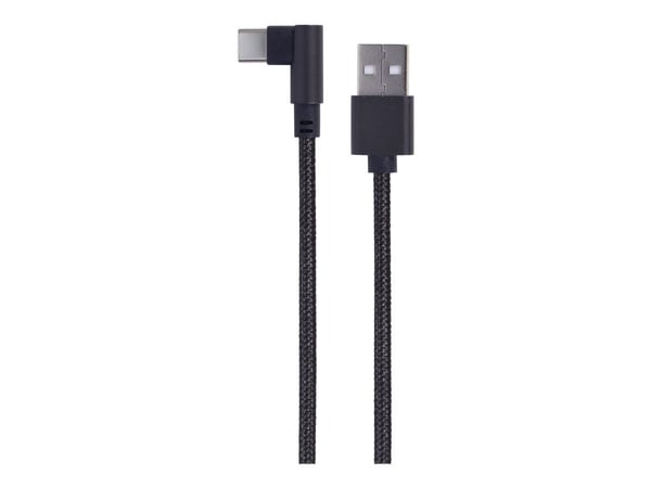Cablexpert - USB-kabel - USB-C (hann) vinklet til USB (hann) - USB 2.0 - 2.1 A - 20 cm - svart