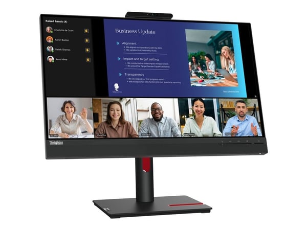 Lenovo ThinkVision T24v-30 - LED-skjerm - 24" (23.8" synlig) - 1920 x 1080 Full HD (1080p) @ 75 Hz - IPS - 250 cd/m² - 1000:1 - 4 ms - HDMI, VGA, D...