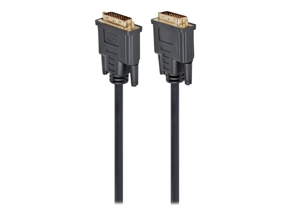 Cablexpert CC-DVI2-6 - DVI-kabel - dobbeltlenke - DVI-D (hann) til DVI-D (hann) - 1.8 m - formstøpt, tommelskruer - svart