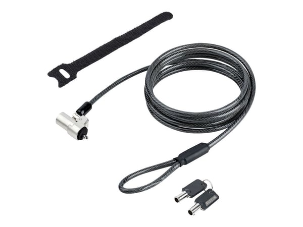 Startech Laptop cable lock 6Ft Compatible With Noble Wedge; Laptop Cable Lock, 6Ft (2m), Anti-Theft Keyed Lock, Security Cable Lock For Dell XPS/La...