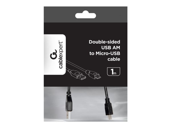 Gembird CC-MUSB2D-1M - USB-kabel - Micro-USB type B (hann) til USB (hann) - USB 2.0 - 1 m - svart