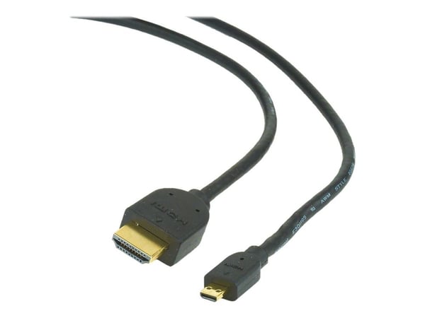 Gembird - HDMI-kabel - 19 pin micro HDMI Type D hann til HDMI hann - 1.8 m - svart