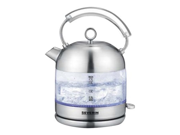 SEVERIN WK 3459 - Kjele - 1.7 liter - 2400 W - børstet rustfritt stål / glass
