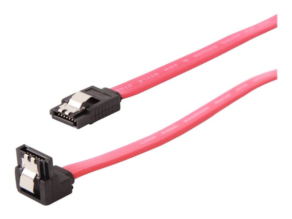 Cablexpert - SATA-kabel - Serial ATA 150/300/600 - SATA vinklet til SATA låst - 10 cm - flat