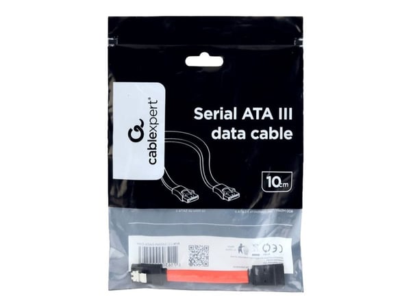 Cablexpert - SATA-kabel - Serial ATA 150/300/600 - SATA metallklips til SATA metallklips - 10 cm - flat