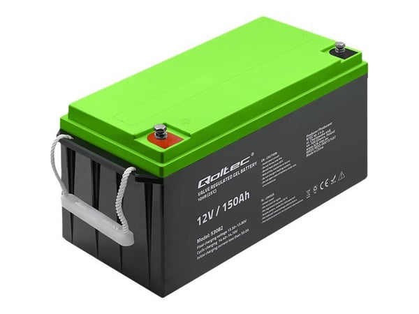 Qoltec geeliakku | 12V | 150Ah | GEL