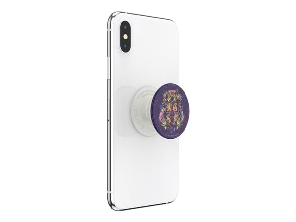 PopSockets PopGrip - Fingergrip/støtteben for mobiltelefon - utskiftelig - Glitter Hogwarts Floral