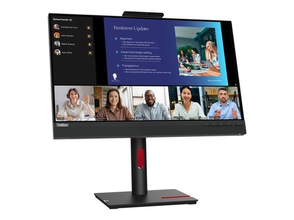 Lenovo ThinkVision T24v-30 - LED-skjerm - 24" (23.8" synlig) - 1920 x 1080 Full HD (1080p) @ 75 Hz - IPS - 250 cd/m² - 1000:1 - 4 ms - HDMI, VGA, D...