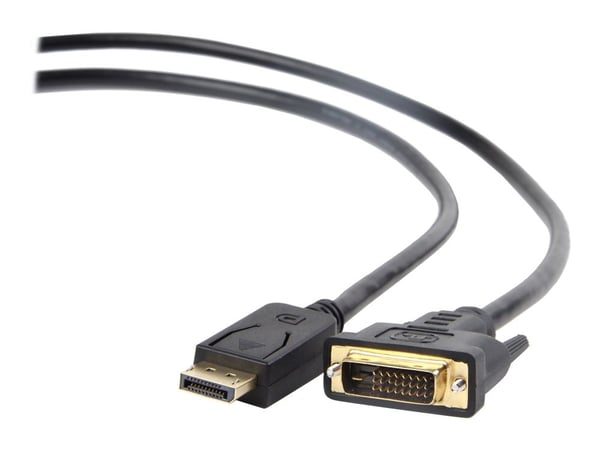 Gembird CC-DPM-DVIM-3M - DisplayPort-kabel - DisplayPort (hann) til DVI-D (hann) - 3 m Gembird CC-DPM-DVIM-3M - DisplayPort-kabel - DisplayPort (hann) til DVI-D (hann) - 3 m