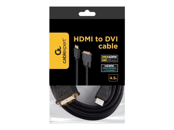 Gembird CC-HDMI-DVI-15 - Sovitinkaapeli - DVI-uros HDMI-uros - 4,5 m