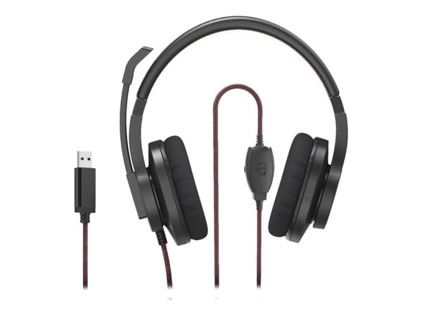Hama "HS-USB400 V2" - Hodesett - full størrelse - kablet - USB-A - svart, rød