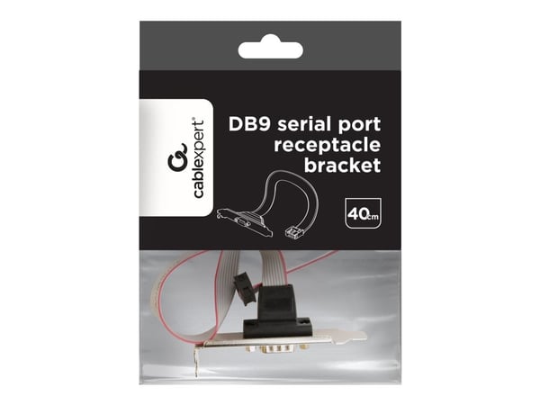 Gembird CC-DB9ML-01 - Serielt panel - DB-9 (hunn) til 10 pin IDC - 40 cm - tommelskruer, flat