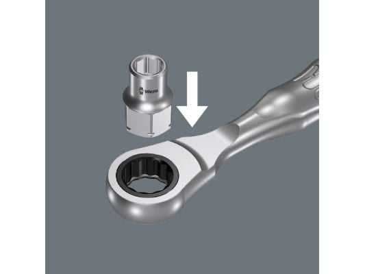 Wera 05003670001, 1 stykker, Sekskantet, 25,4 / 4 mm (1 / 4"), 7 mm, Kromvanadiumstål, 18 mm