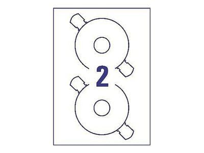 Avery CD/DVD Labels Classic Size - Vit - 117 mm rund 200 etikett (er) (100 ark x 2) CD/DVD-etiketter