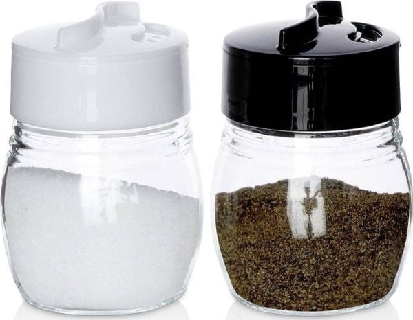 Excellent Houseware salt- och pepparkvarn i glas, set om 2 st