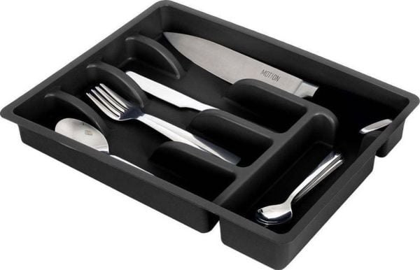 Vilde bestikkorganisator i skuffinnlegg svart 5 rom 36x25,5x6 cm
