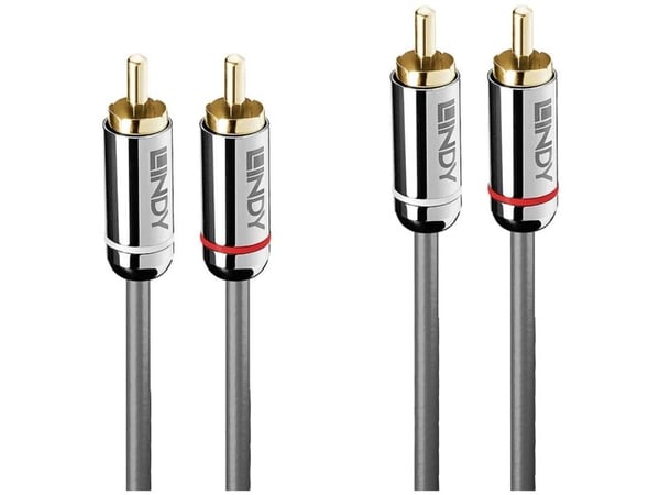 Lindy 35346, 2 x RCA, Hankjønn, 2 x RCA, Hankjønn, 2 m, Antrasitt