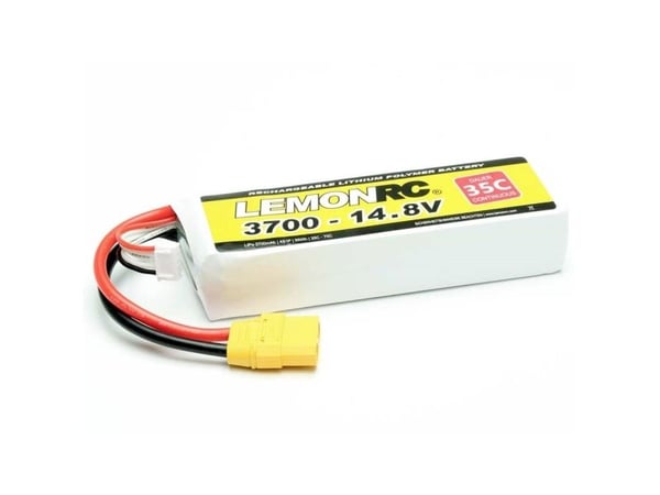 LemonRC batteripakke for modellbygging (LiPo) 14,8 V 3700 mAh, celler: 4, 35C, Softcase, XT90