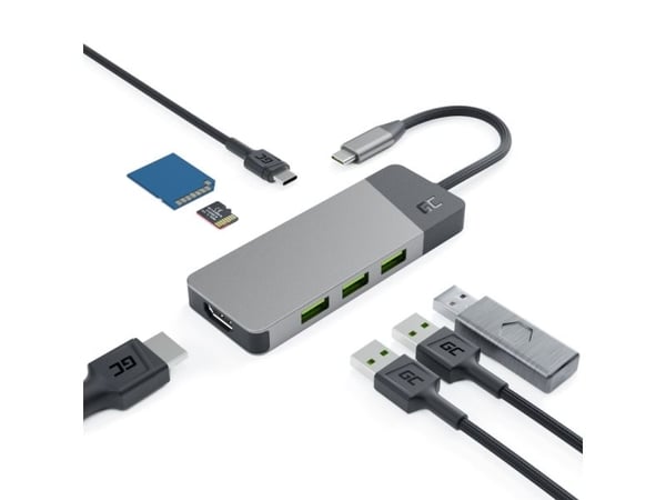 Green Cell HUBGC01 - Telakointiasema - USB-C - HDMI