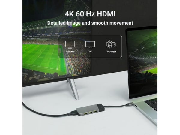 Green Cell HUBGC01 - Telakointiasema - USB-C - HDMI