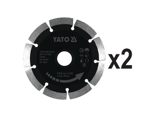Yato YT-82015, Svart, Röd, 12,5 cm, 2,22 cm, 10500 RPM, 2,8 cm, 5 mm