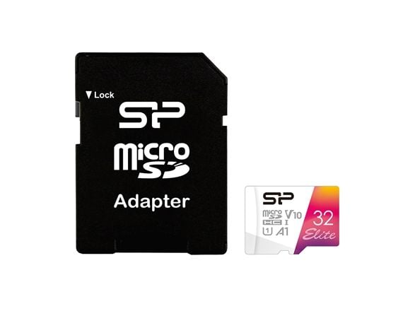 SILICON POWER Elite - Flash-minneskort (microSDHC till SD-adapter medföljer) - 32 GB - A1 / Video Class V10 / UHS-I U1 / Class10 - microSDHC UHS-I