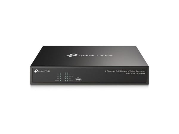 TP-Link VIGI NVR1004H-4P, 4 kanaler, 3840 x 2160 piksler, 720p, 1080p, 2160p, 3840x2160,1920x1080, 1680x1050, 1440x900, 1280x1024, 1024x768, 1280x7...