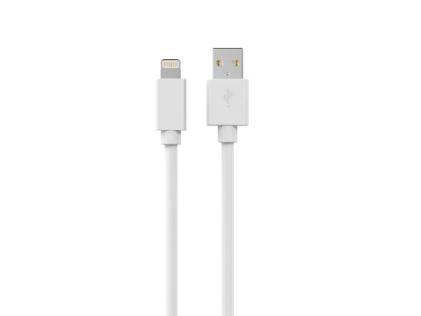 Sinox USB A til Lightning kabel. 1m. Hvid