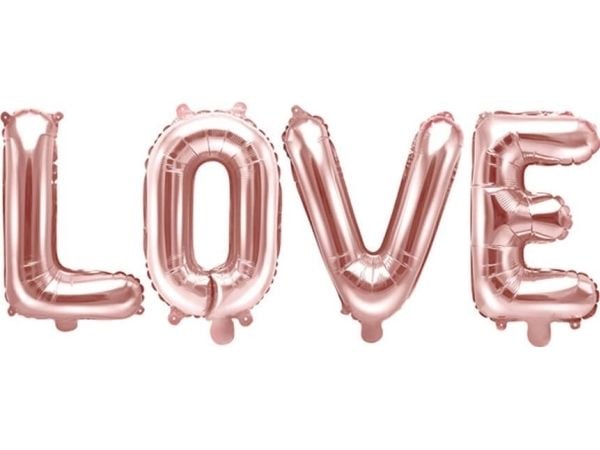 Folieballon LOVE rose gold