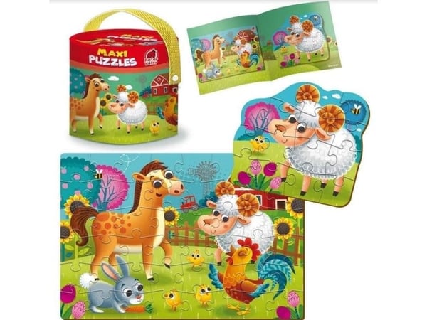 Maxi puslespill 2-i-1 Farm RK1080-01
