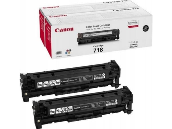 Canon CRG-718 BK Value Pack - 2 pakkeria - lajittelu - alkuperäinen - tonerpatron - ImageCLASS LBP7200; i-SENSYS MF8330, MF8350; Laser Shot LBP-720...