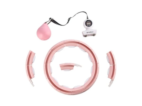 HMS Hula-Hopp med vekter og magnet + teller HHM15 rosa