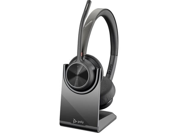 POLY Voyager 4320 UC, Trådløs, Kontor/kundesenter, 162 g, Hodesett, Sort
