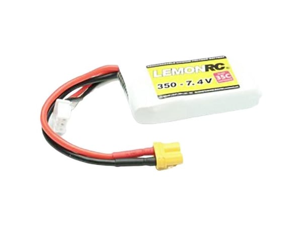 LemonRC batteripakke til modellbygging (LiPo) 7,4 V 350 mAh celler: 2 35 C softcase XT30