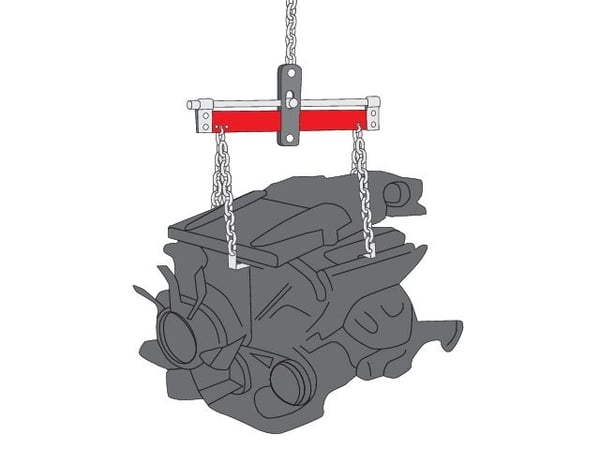 Yato YT-55565, Løfteadapter, 680 kg, Sort, Rød, Stål, 5,3 kg