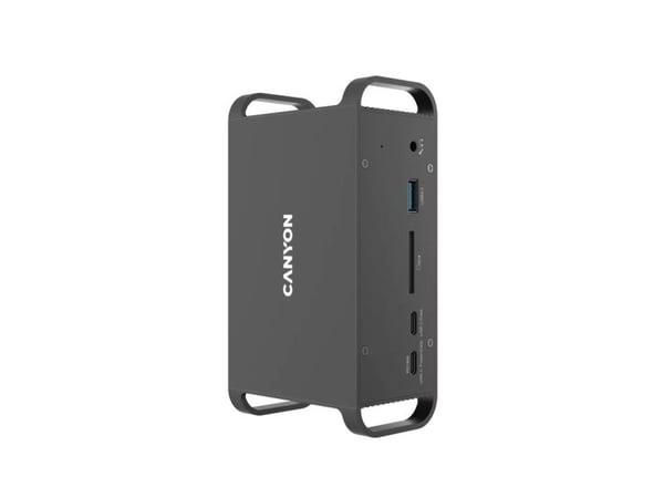 Canyon CNS-HDS95ST - Dokking - USB 3.2 Gen 2 (3.1 Gen 2) Type-C - 10 100 1000 Mbit/s - Svart - Aluminium - DC