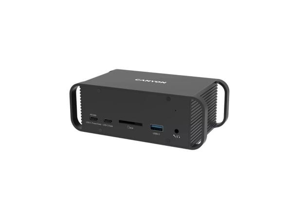 Canyon CNS-HDS95ST - Dokking - USB 3.2 Gen 2 (3.1 Gen 2) Type-C - 10 100 1000 Mbit/s - Svart - Aluminium - DC