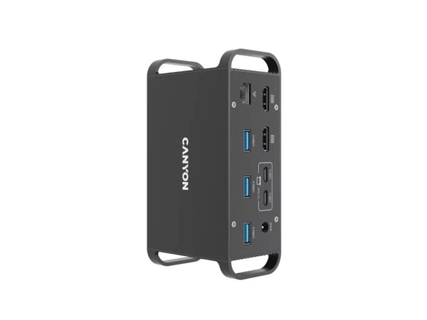 Canyon CNS-HDS95ST - Dokking - USB 3.2 Gen 2 (3.1 Gen 2) Type-C - 10 100 1000 Mbit/s - Svart - Aluminium - DC