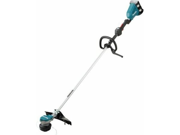 Makita DUR368LPT2, Grästrimmer, 35 cm, Nylonlina, D-format handtag, 6500 RPM, Svart, Blå