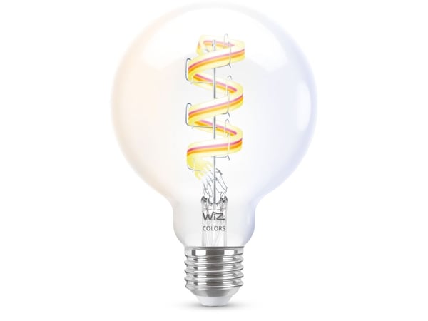 WiZ Globe Filament - Smart LED lighting - Coloured and White light - E27 - 40W - Transparent - Wi-Fi