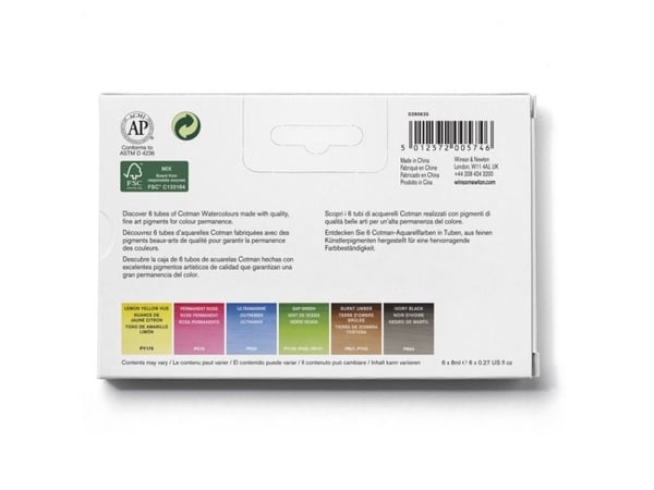 Winsor & Newton 5012572005746, 8 ml, Multi, 6 stykker