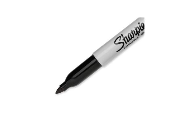 Sharpie permanent markør fin kulespiss F 0,9 mm svart blemme på 1