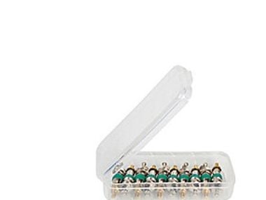 Refco A-31999-G/10 Schrader-ventil, grön, 10-pack