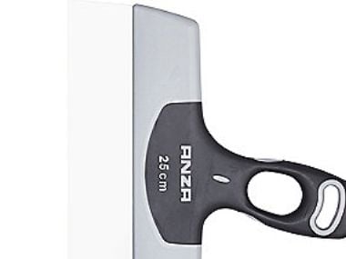 Anza bredspartel 25cm - Rustfri sandspartel i stål, 2-komponent, behageligt greb