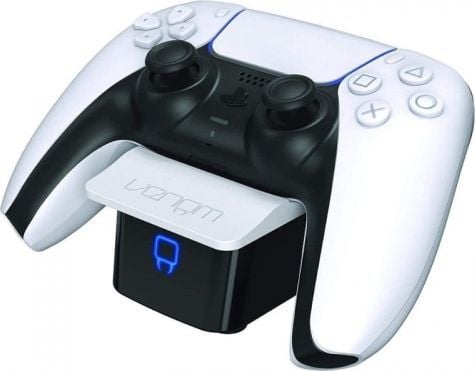 Venom Single Docking Station - Ladestativ - 2 utgangskontakter (dokkontakt, USB) - på kabel: USB-C - for Sony DualSense; Sony PlayStation 5