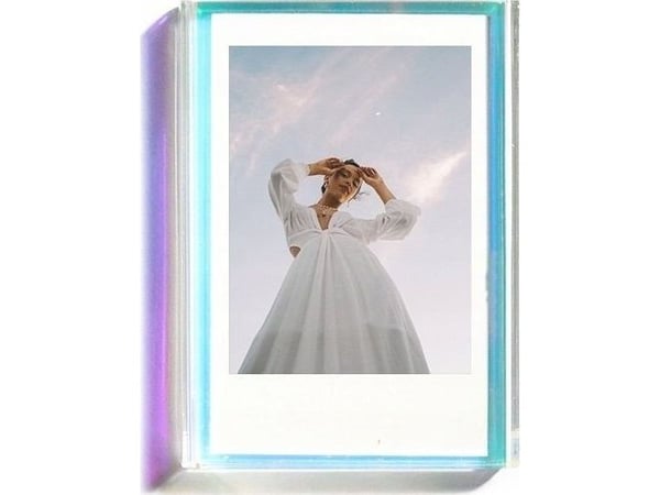 LoveInstant fotoplass stående for Fuji Instax Mini / Polaroid / Kodak / Hp / Xiaomi / Canon / Zink - gjennomsiktig - glitrende