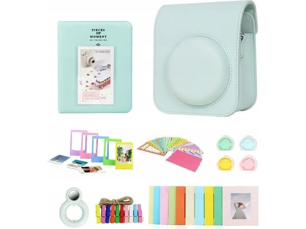 LoveInstant etui-/cover-sett 8-i-1 til Fujifilm Instax Mini 12 - Grønn