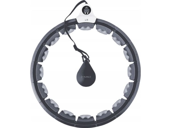 HMS hula hoop HHW06 med knopper, vektbelastning og teller svart