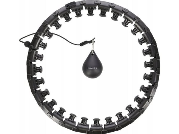 HMS hula hoop med knopper og vekter HHW12 svart