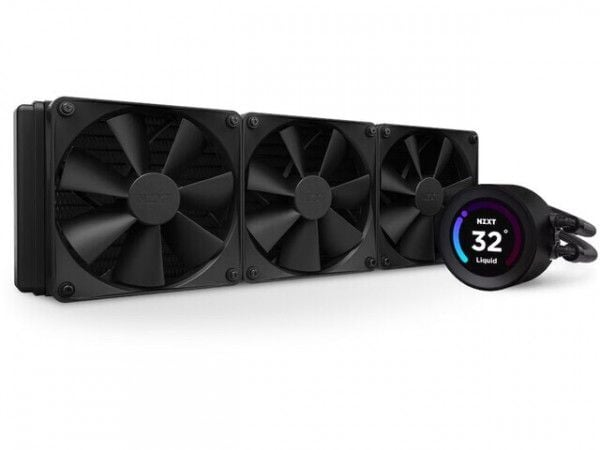 NZXT Kraken Elite 360 - Væskekjølesystem for prosessor - med LCD-skjerm - (for: LGA115x Socket, LGA1200, LGA1700, AM4, AM5) - kobber - 120 mm - mat...